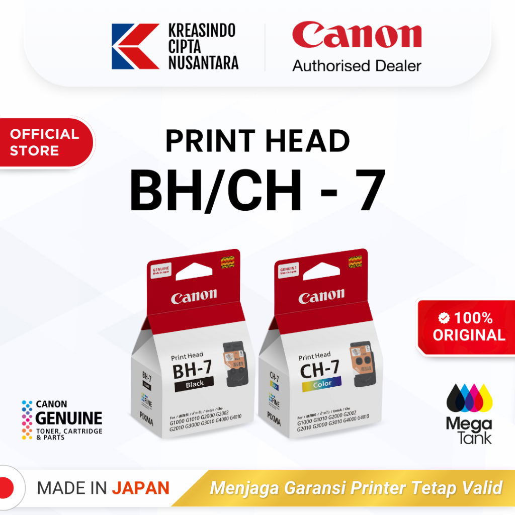 Jual 100% ORIGINAL Print Head Canon BH 7 CH 7 - Printer G1010 G2010 ...
