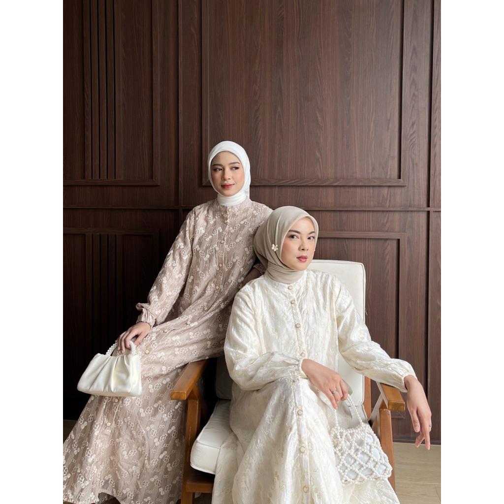 Jual Yoya – Hana Dress – Gamis Wanita Full Kancing Busui Friendly ...