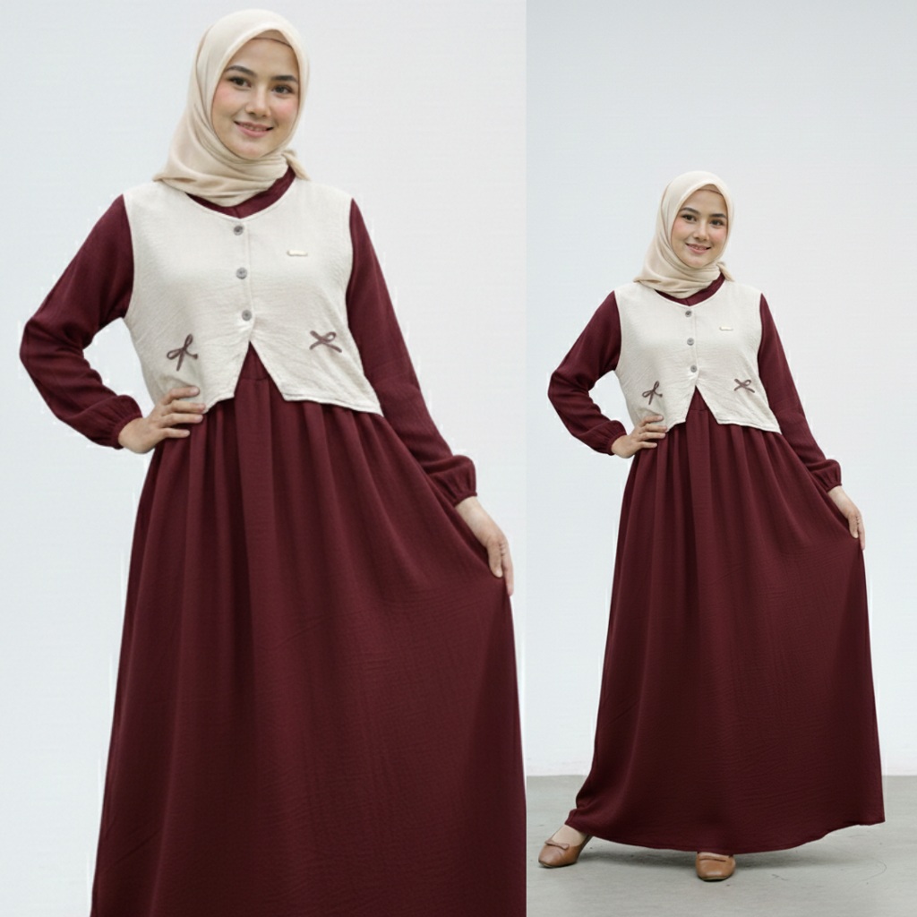 Jual Model Gamis Rompi Brokat Terbaru Terlengkap & Harga Terbaru Mei ...