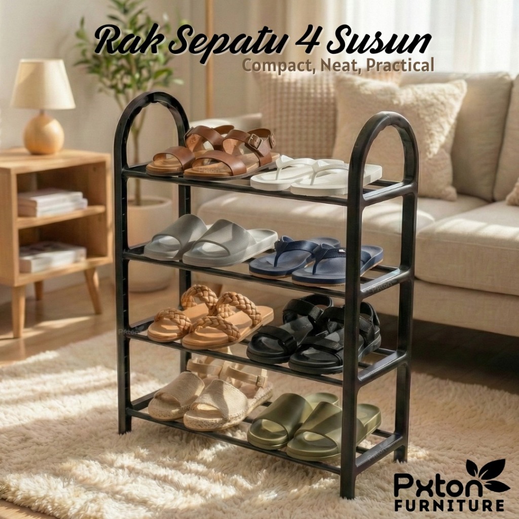 Jual Rak sepatu 4 SUSUN payung holder lemari sepatu murah / Rak Sepatu ...