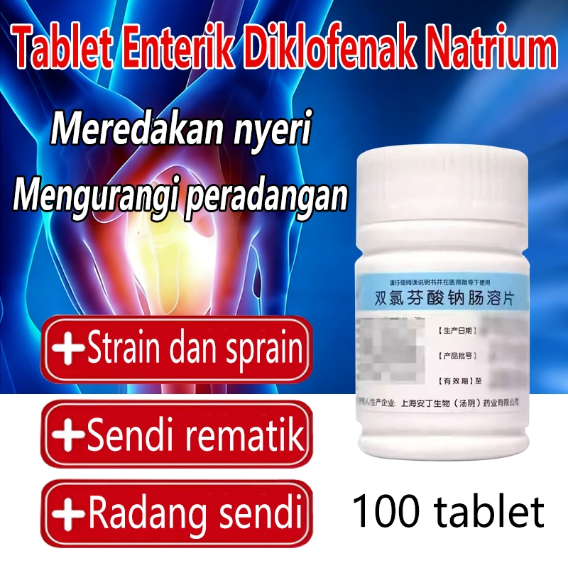 Jual Tablet Diklofenat Natrium 1 Botol 100 Dapat meringankan nyeri ...