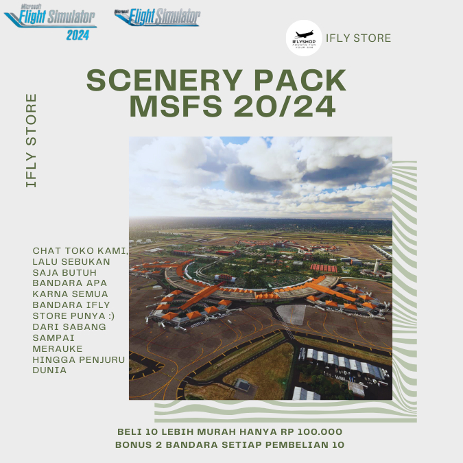 Jual Scenery Pack Indonesia dan Luar Negri MSFS 2020/2024 Flight ...