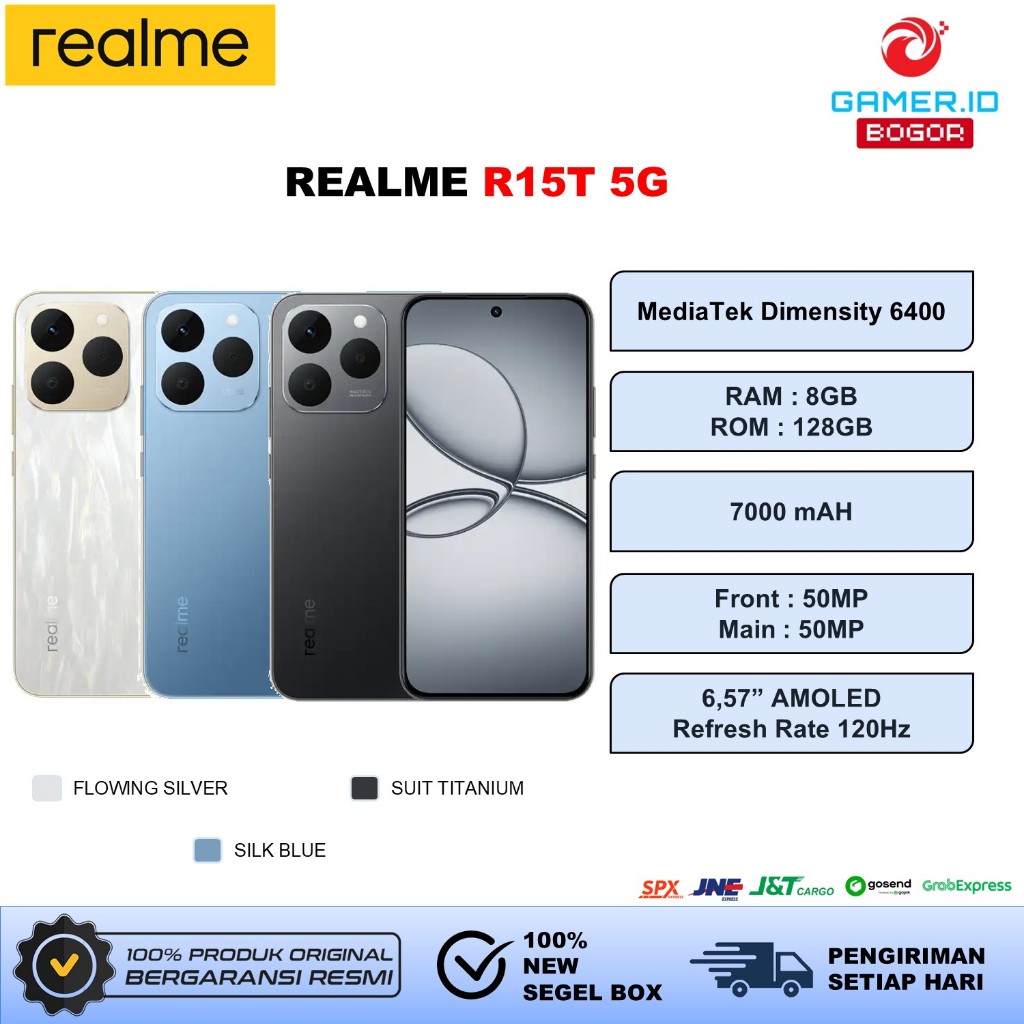 Jual REALME R15T 5G 8GB 128GB ,Baterai : 7000mAh(typ) Baterai Lebih ...