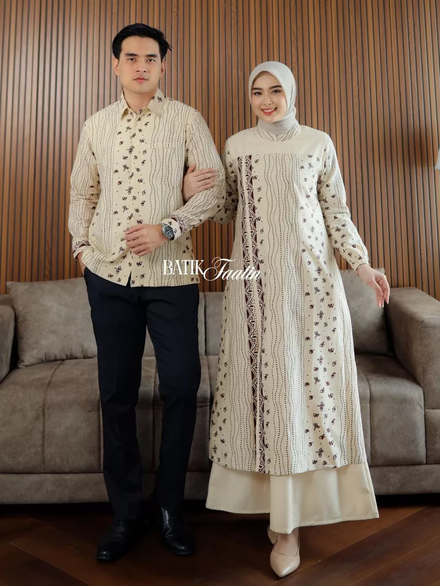 Batik Couple Gamis Asymetric