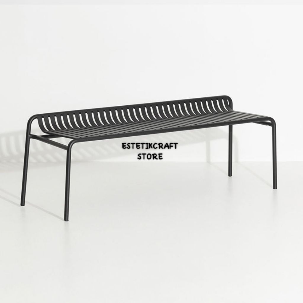 Jual Week-end backless bench bangku besi outdoor indoor | Shopee Indonesia