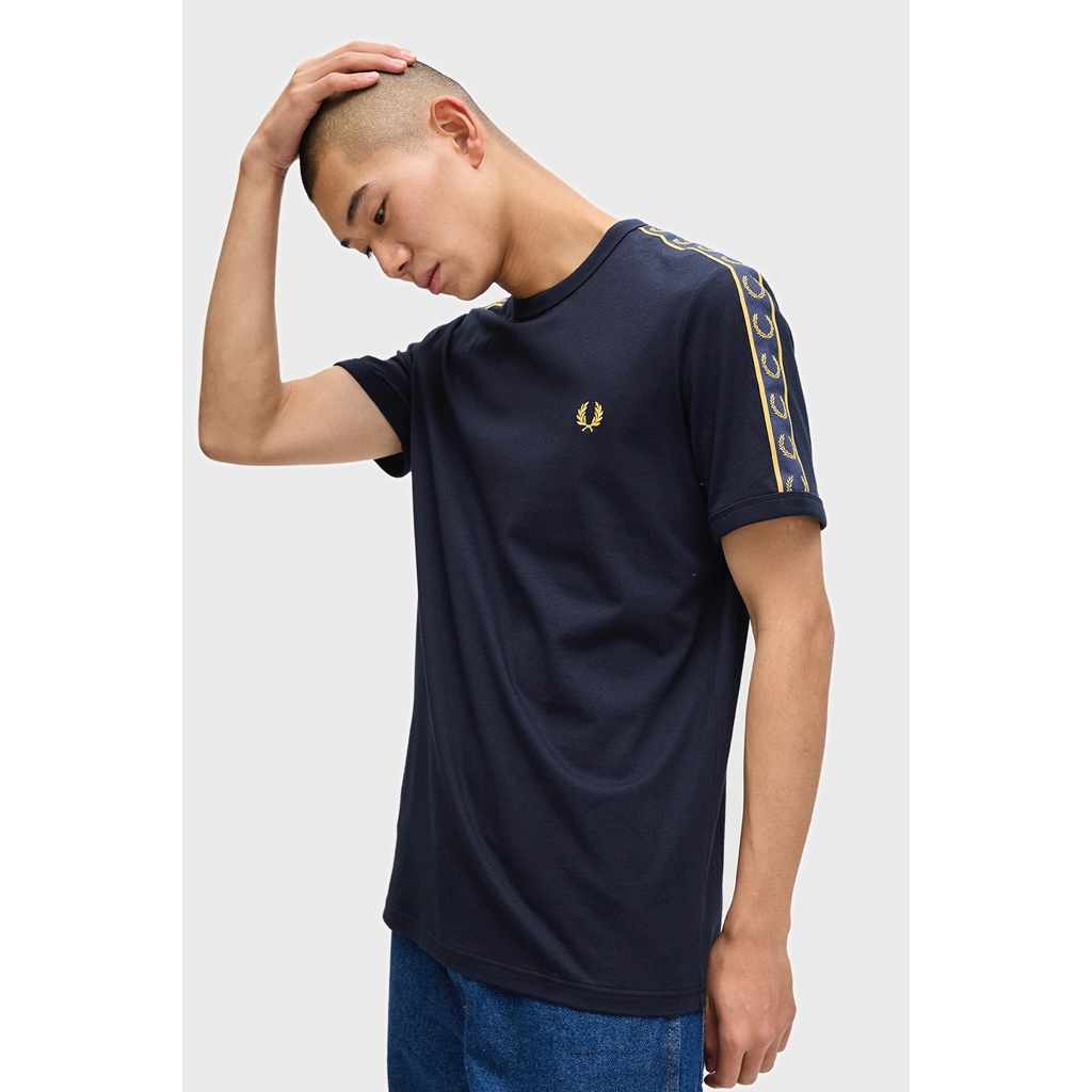 Jual Fred Perry M4613 W75 Contrast Ringer Taped Tshirt In Navy ...