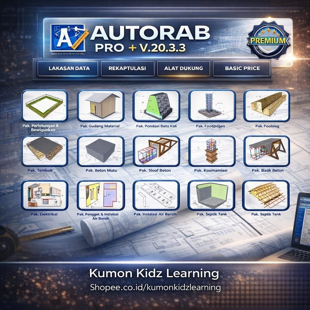 Jual ( New Update ) AutoRAB Pro Excel Perhitungan RAB Proyek Otomatis ...