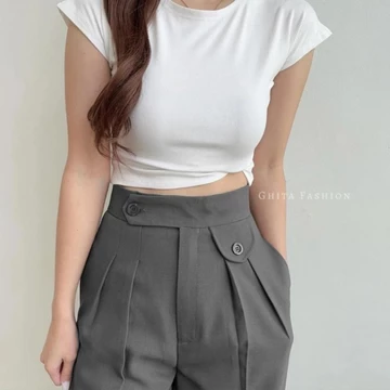 Celana Panjang CULOTTES Wanita Highwaist Celana Bahan Wanita Kerja Kulot Wanita