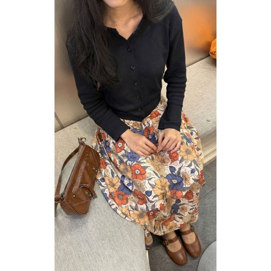 Jual ROK FLORAL PANJANG WANITA BUNGA/ floral skirt/ rok motif bunga ...