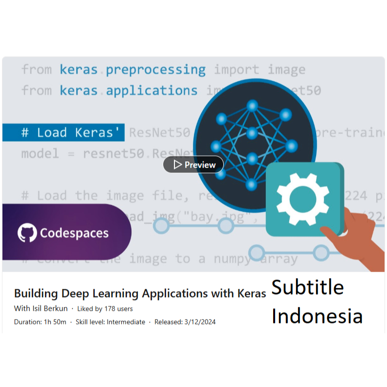 Jual Course Building Deep Learning Applications with Keras | Shopee ...