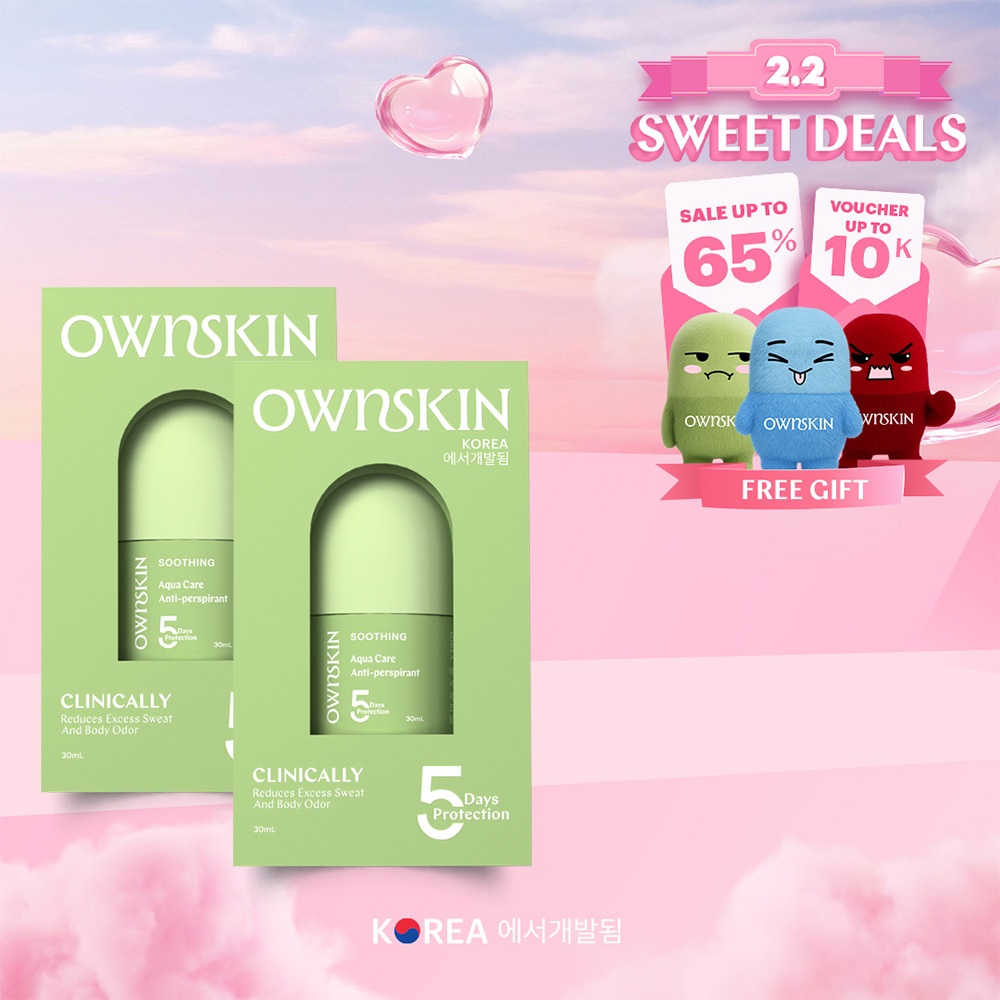 Jual BUNDLING 2X OWNSKIN SOOTHING Aqua Care Antiperspirant Roll On 30ml ...