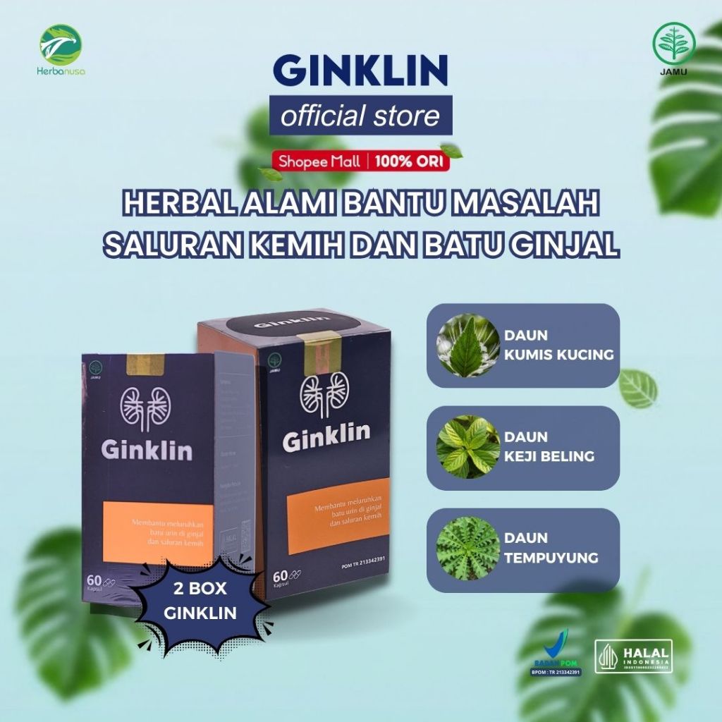 Ginklin Bundling 2 Box isi 120 Kapsul Suplemen Herbal