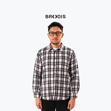 Broodis Kemeja Flannel Canbera Green Lengan Panjang