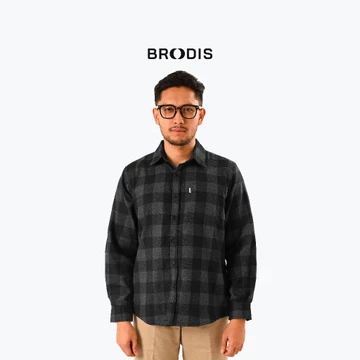 Broodis Kemeja Flannel Canbera Green Lengan Panjang