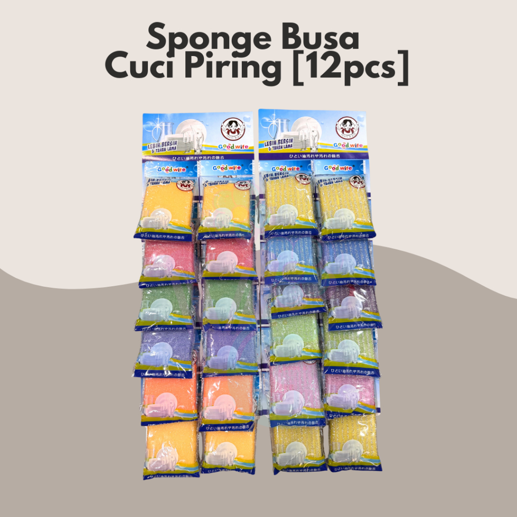 Jual Spons Busa Cuci Piring Good Wife / Sponge Cuci Piring 1 renceng ...