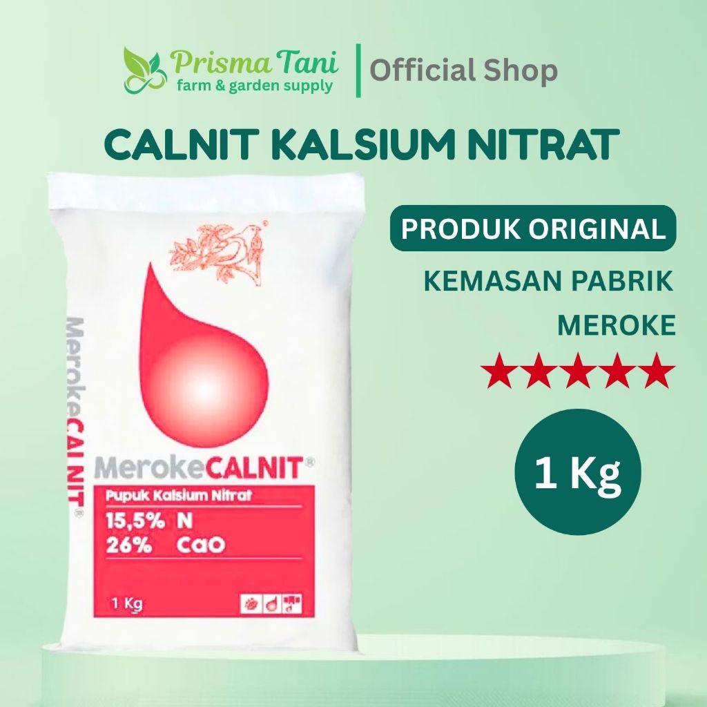 Jual PUPUK MEROKE CALNIT KEMASAN PABRIK 1 KG KALSIUM NITRAT | Shopee ...