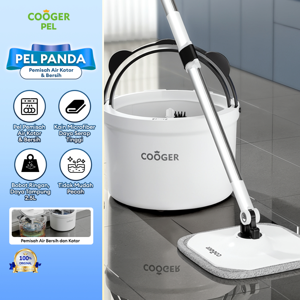 Jual COOGER Alat Pel Lantai Praktis Panda Plus Dapat Putar Otomatis ...