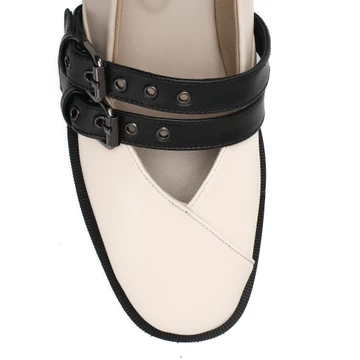 CEKHAS Leony Cream Flat Shoes Wanita