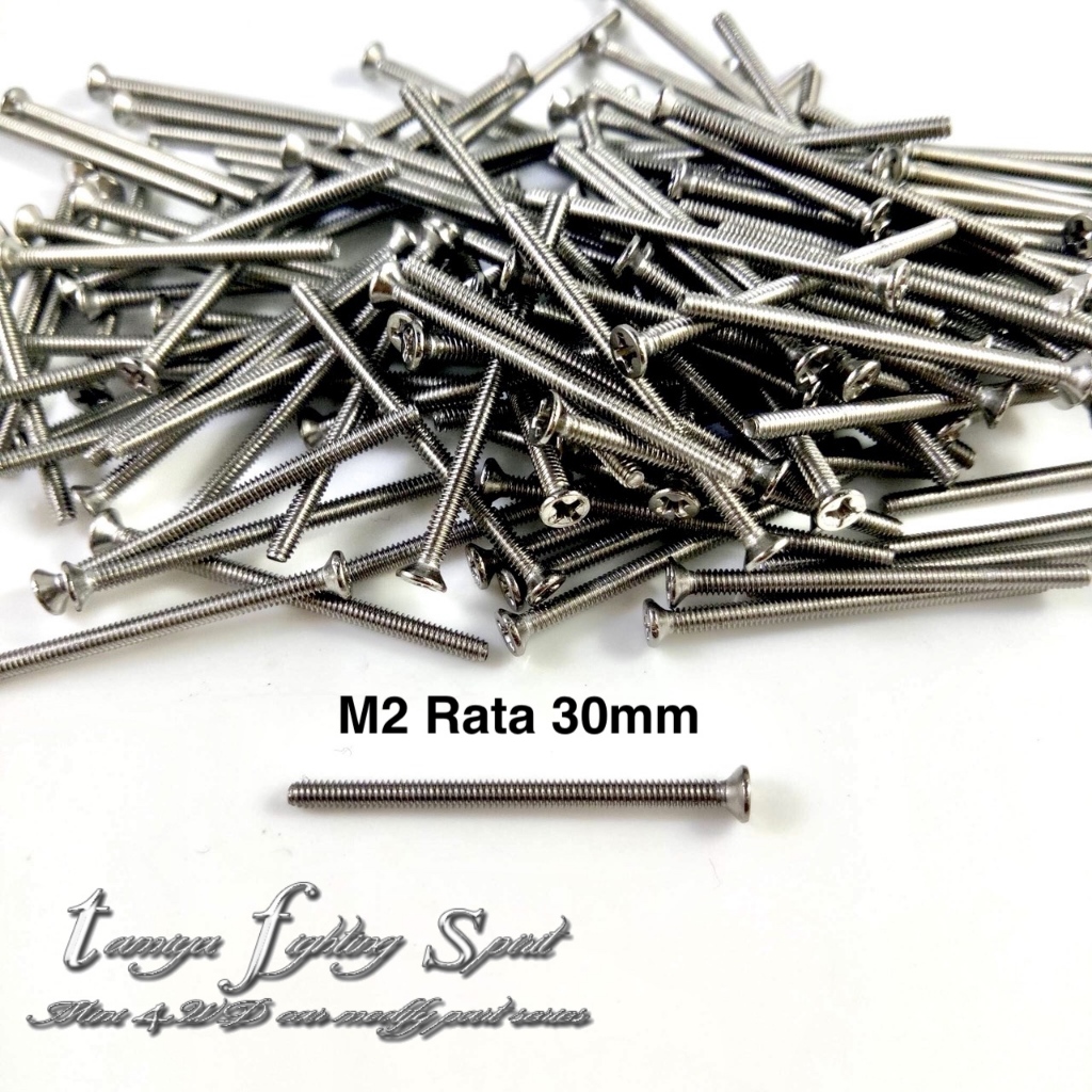 Jual Baut Tamiya Baut Countersunk M2 30mm 20pcs Screw M2 kepala Rata ...