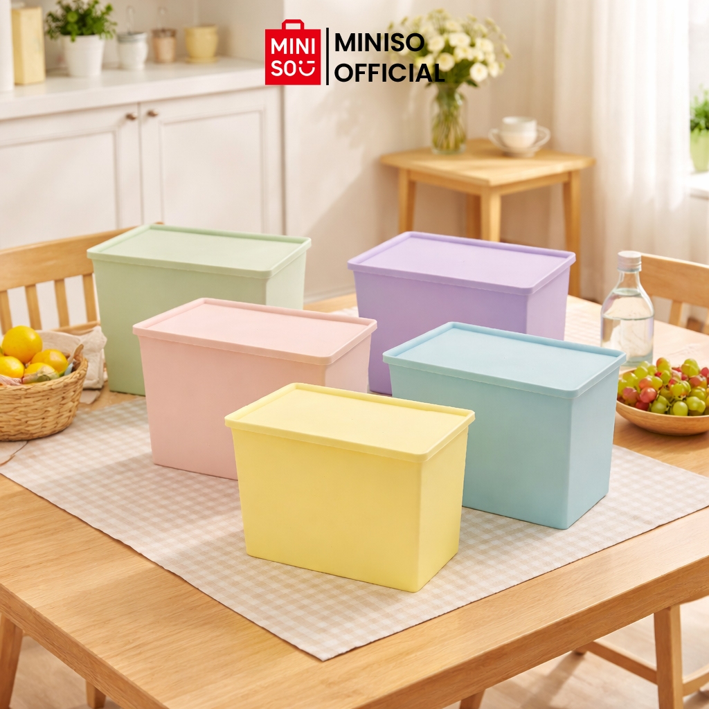 Jual MINISO Macaron Series Desktop Storage Organizer with Lid Kotak ...