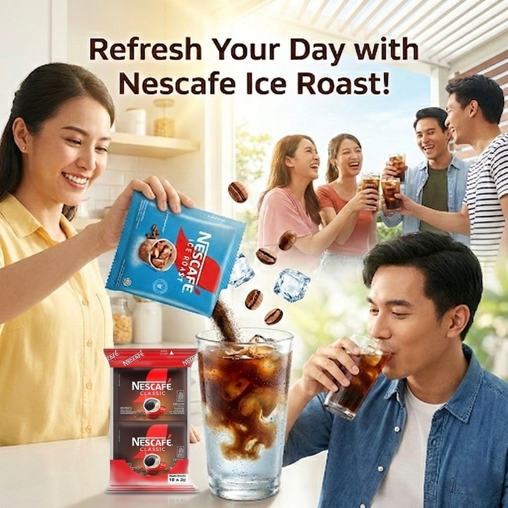 Jual Nescafe Classic Ice Roast | Classic 10 sachet | Shopee Indonesia