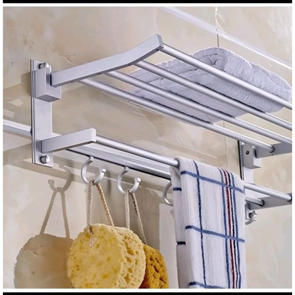 Jual Rak Handuk Gantung Dinding Bahan Aluminium Rak Handuk Dinding ...