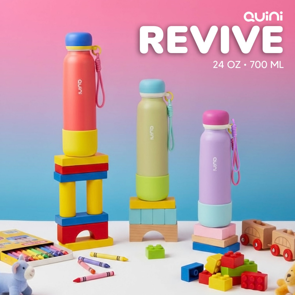 Jual Quini Revive Botol Minum Tumbler Stainless Steel | Thermos Panas ...