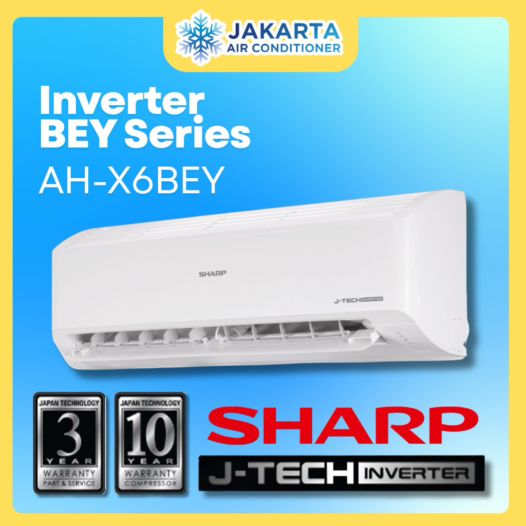 Jual AC SHARP 1/2 PK INVERTER AHX-6BEY TERMASUK PEMASANGAN / UNIT SAJA ...
