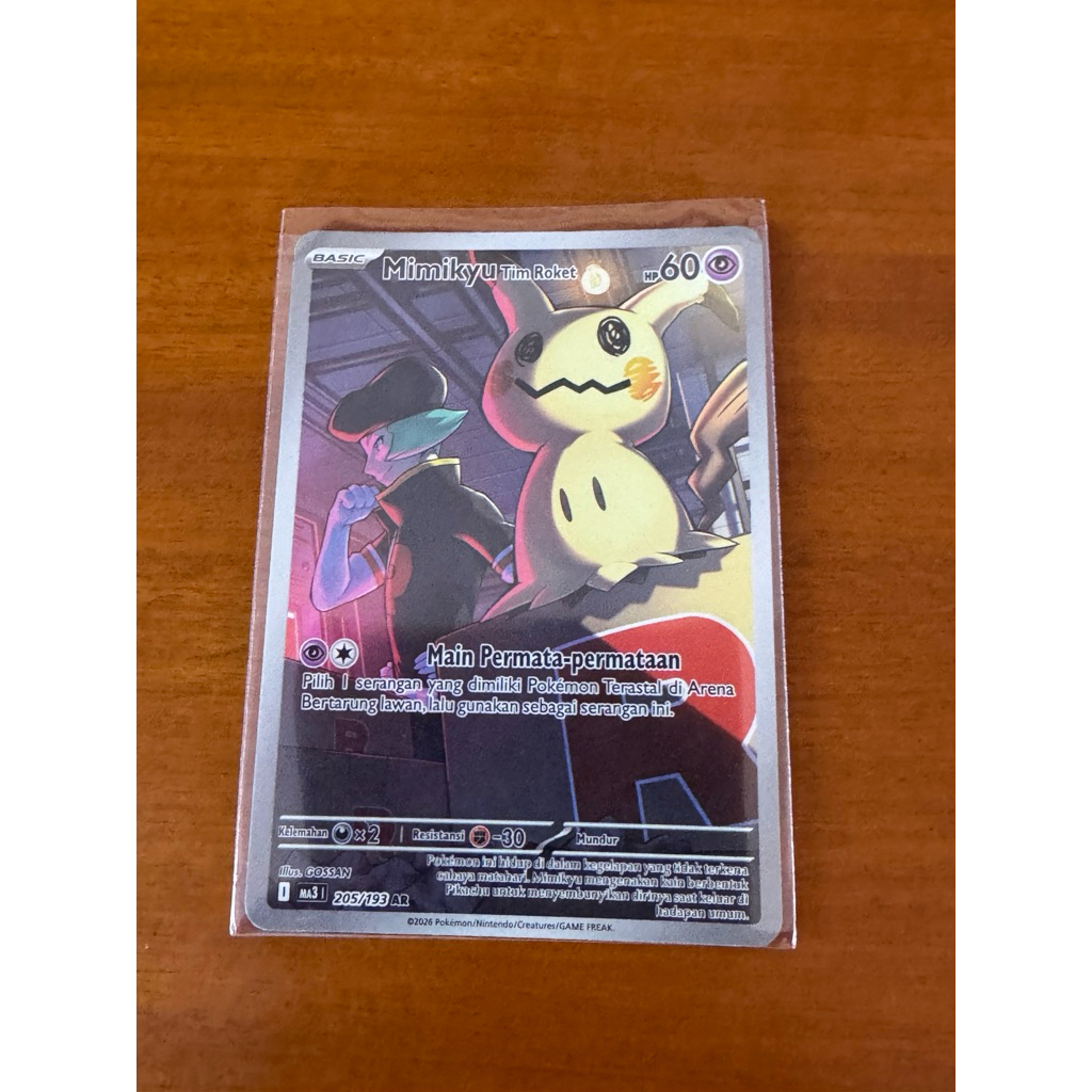 Jual mimikyu tim roket 205/193 ar ma3 evolusi mega impian ex pokemon ...