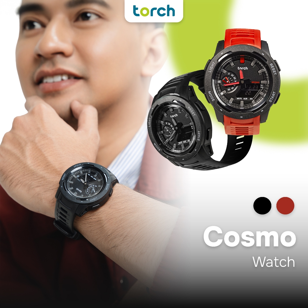 Jual TORCH Cosmo Jam Tangan Pria Wanita Unisex Digital Analog - Watch ...