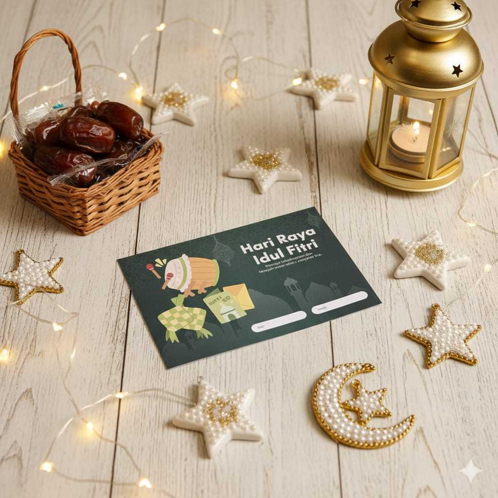 10pcs Kartu ucapan idul fitri/kartu ucapan lebaran aesthetic