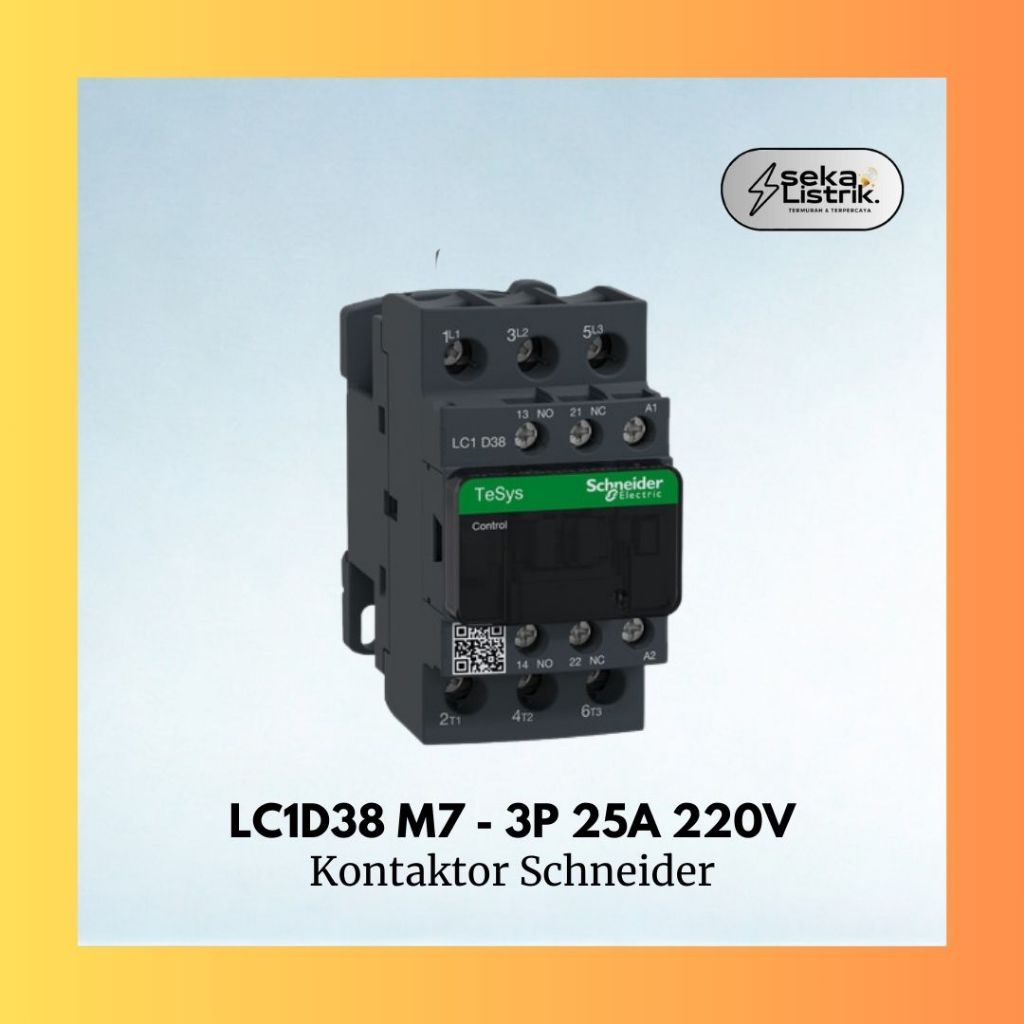 Jual Original Schneider Kontaktor LC1D38 M7 - 3P 38A 220V Magnetic ...