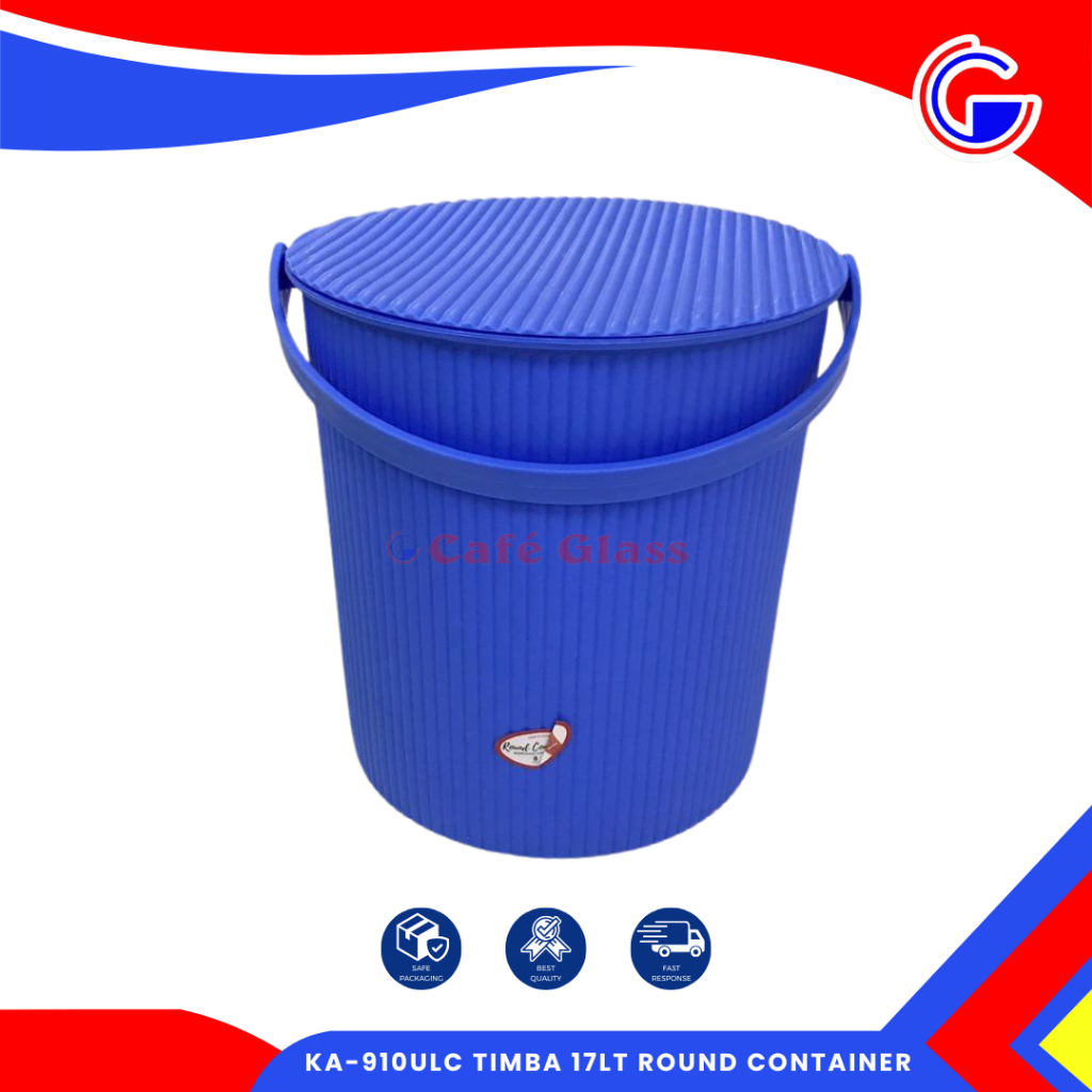 Timba 17 Liter Multindo - Ember Mandi + Tutup - Timba Tutup Handle Plastik - Ember Mandi Anti Pecah