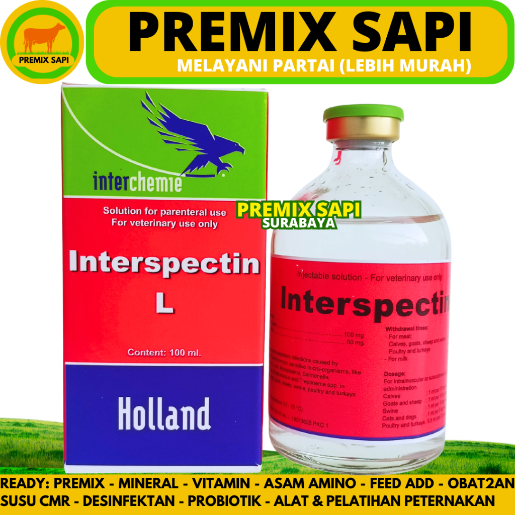 Jual INTERSPECTIN L 100ML - Obat Hewan AB Antibakteri Pencernaan ...