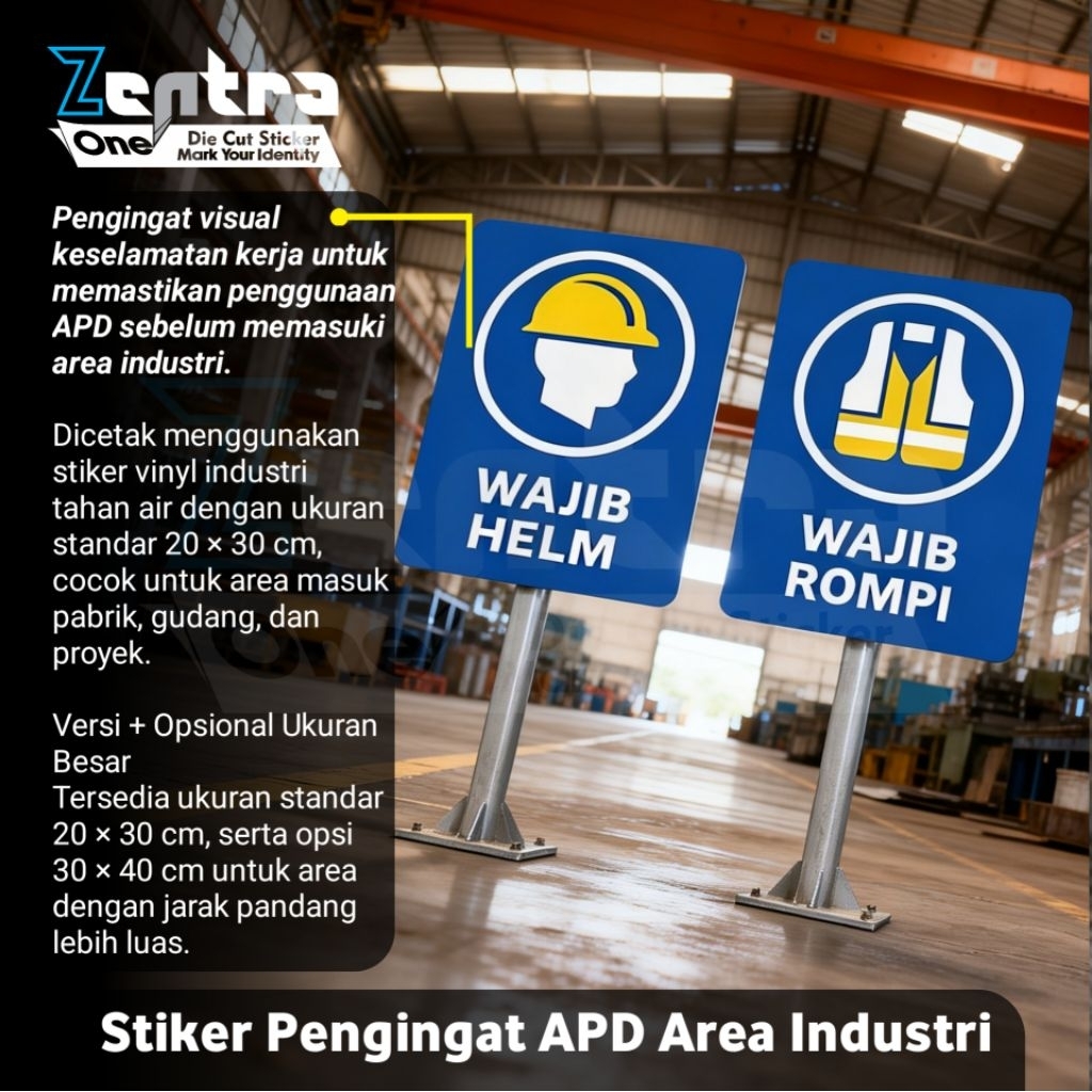 Jual Stiker Rambu K3 Gudang & Pabrik | Larangan, Wajib APD, Area Kerja ...