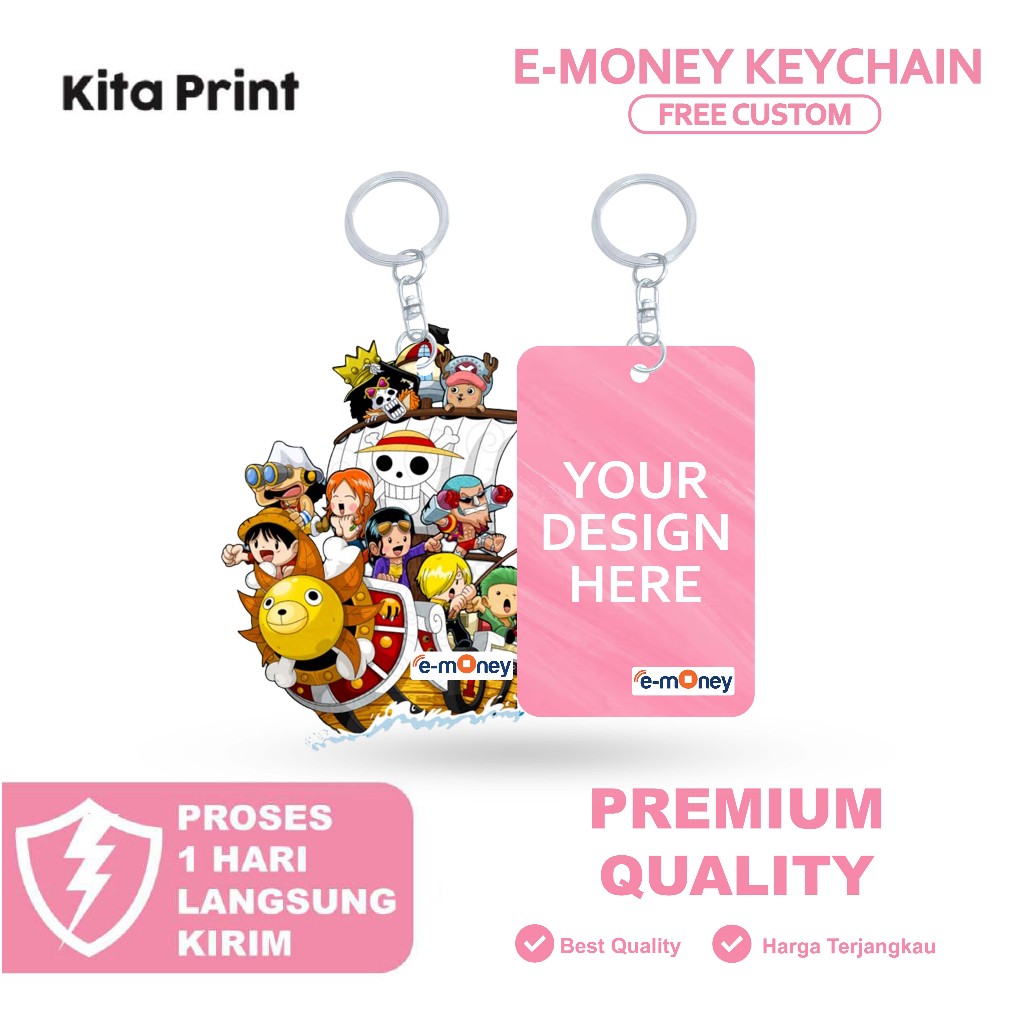 Jual Custom Keychain Emoney Custom Ganci Print Emoney Tapcharm Cetak ...