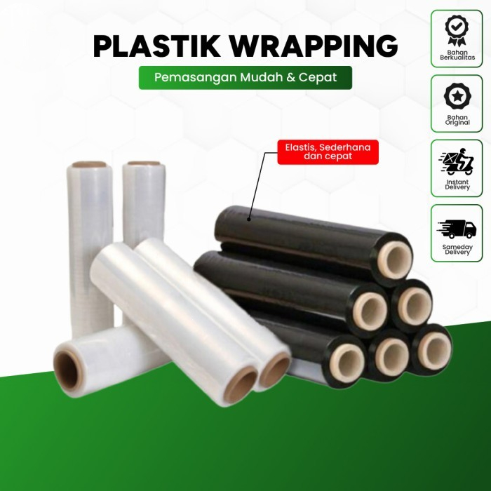 Jual PLASTIK WRAPPING BENING/HITAM | Plastic Stretch Film Bening/Hitam ...
