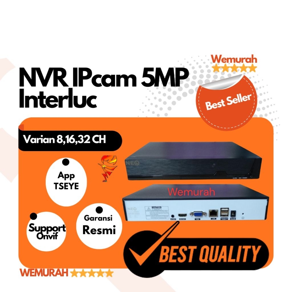 Jual NVR 16 Channel Interluc 5MP - NVR 16CH IP Cam - NVR 16PORT ...