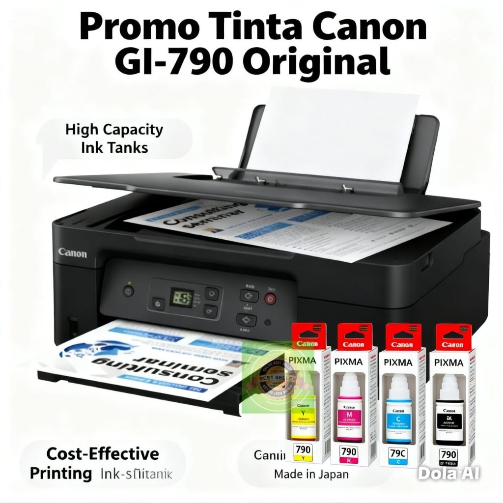 Jual Tinta Canon Pixma Gl-790 135ml - Warna Pekat, Cetak Tajam ...