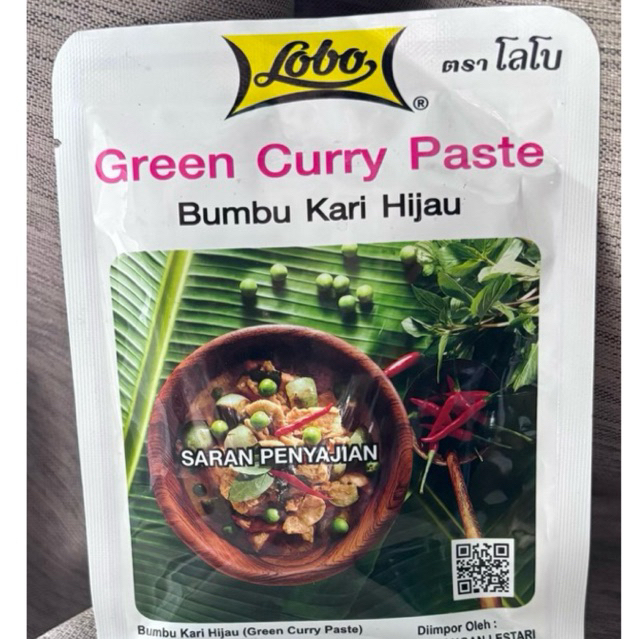 Jual saus kari kare hijau green curry paste lobo 50gr | Shopee Indonesia