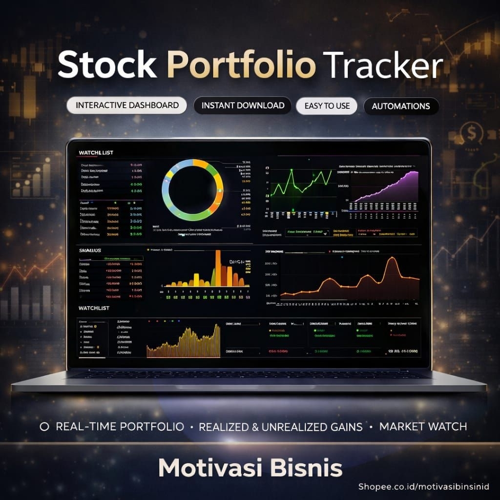 Jual PROMO!!! Stock Portfolio Tracker Tracker Stock Trading Journal ...