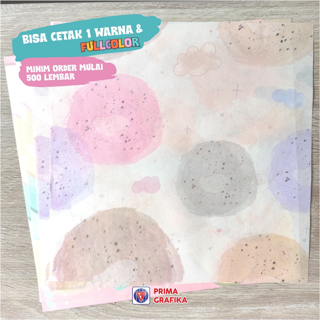 Jual CUSTOM Kertas Roti Foodgrade 21 x 30 cm - Wrap Paper / Kertas ...