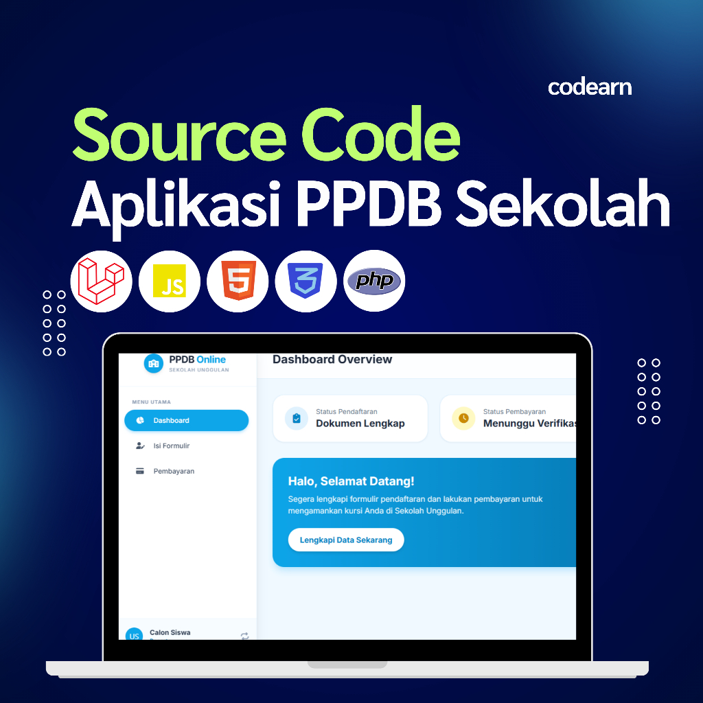 Jual APLIKASI PPDB SMK LARAVEL | SISTEM PENDAFTARAN SISWA BARU ONLINE ...