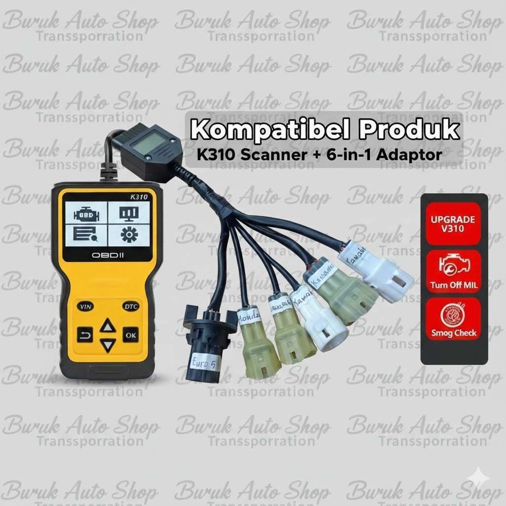 Jual Paket Adaptor 6 in 1 diagnostik Obd 2 lengkap scanner motor ...