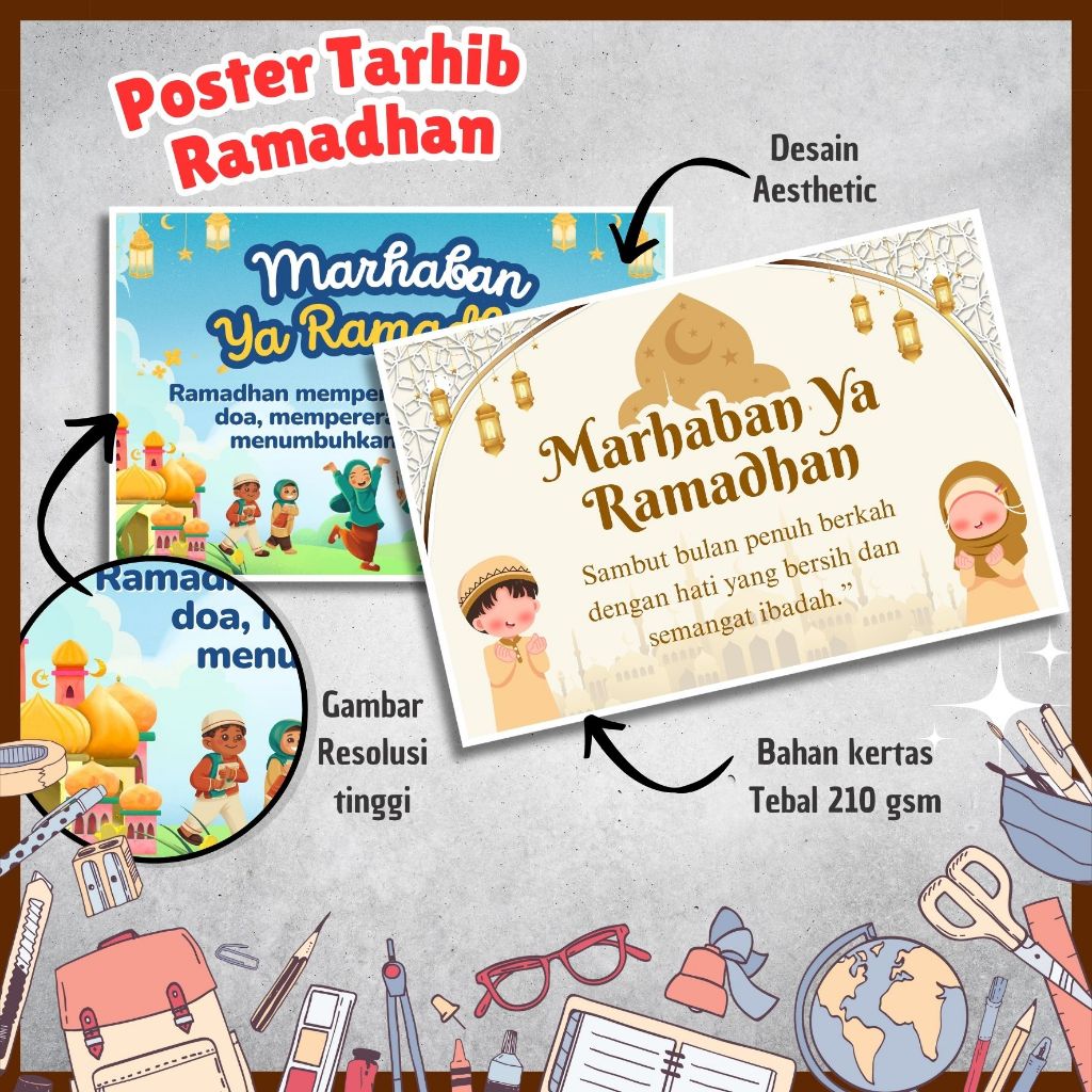 Jual Poster Tarhib Ramadhan Ukuran A3+ | Shopee Indonesia
