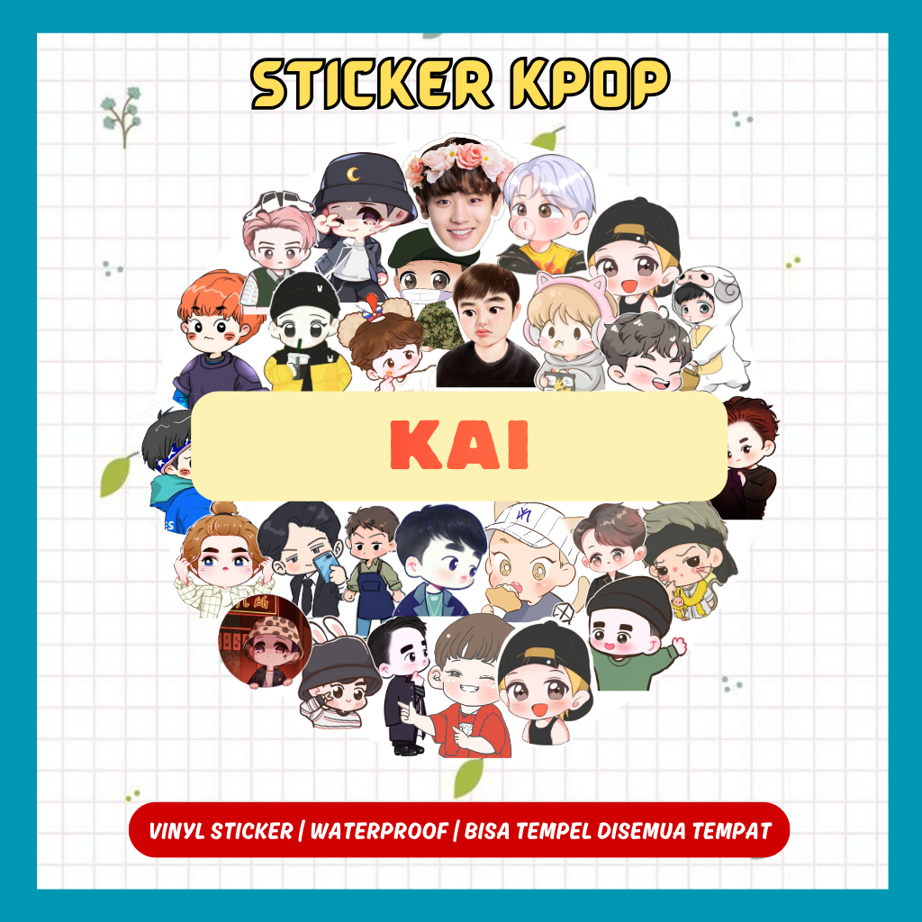 Jual STICKER KAI EXO WATERPROOF | STIKER EXO (TIDAK DIPOTONG) | Shopee ...