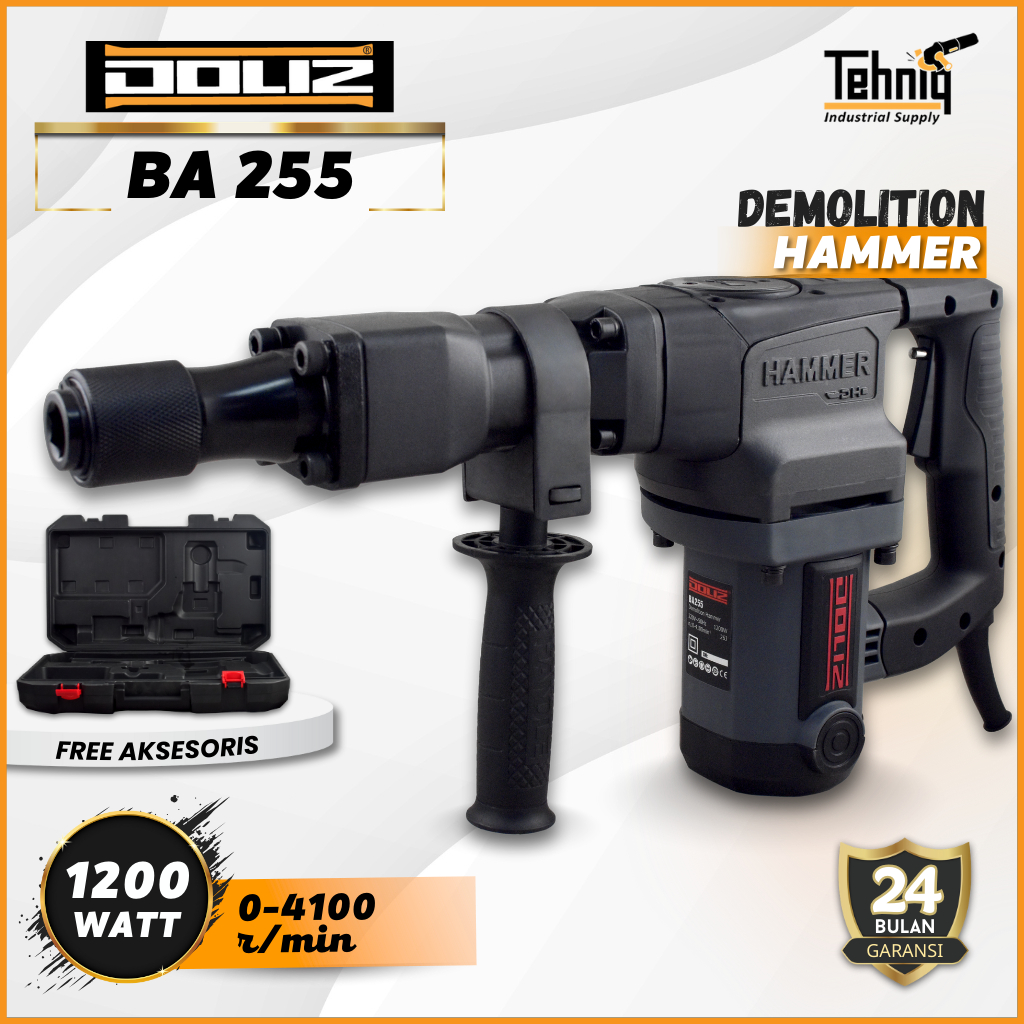 Jual Doliz BA255 Mesin Bobok Beton Listrik Demolition Hammer Drill Hex ...