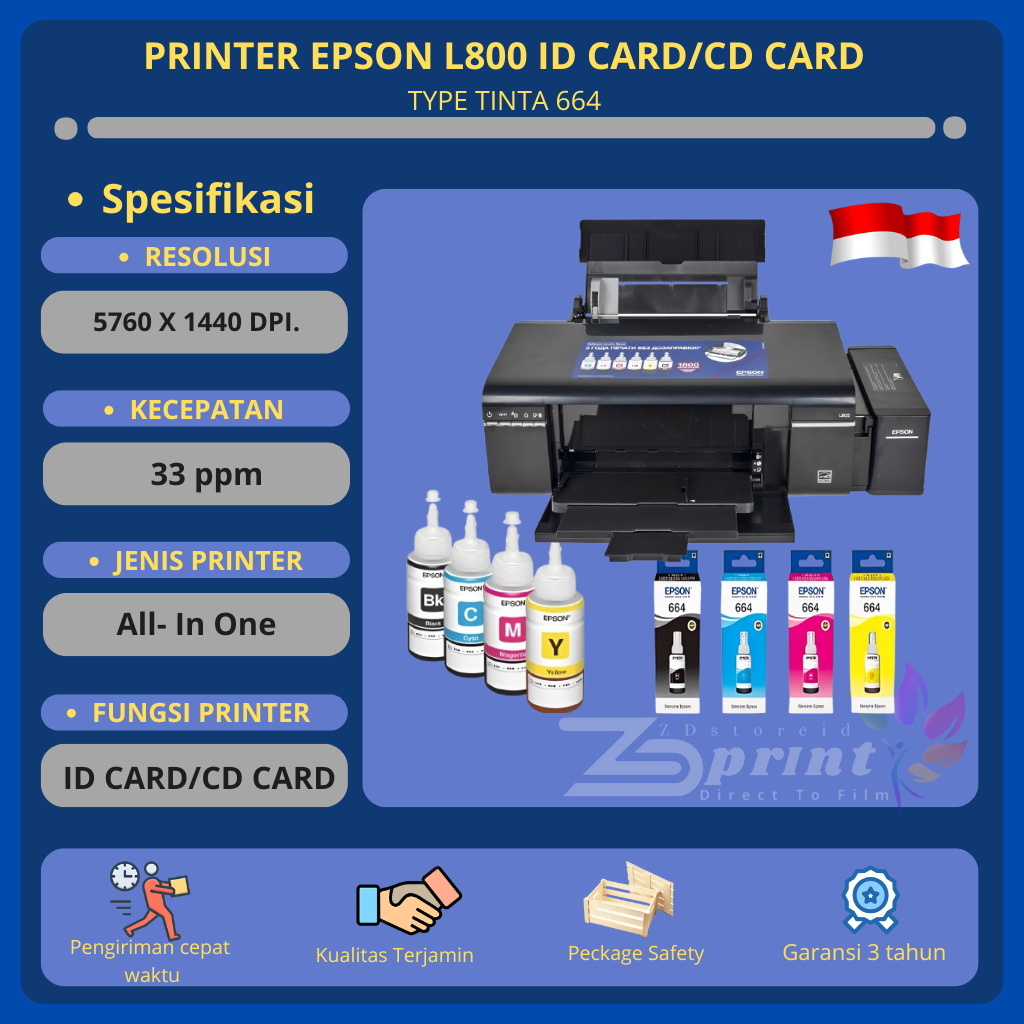 Jual Printer ID Card/CD Card Epson L805 Wifi | Shopee Indonesia