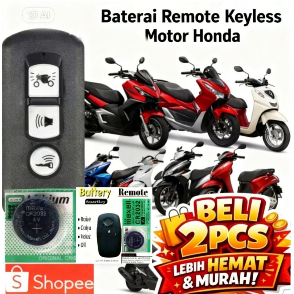 Jual Batrei Remote Motor Original PCX 150 160 Vario 150 160 Adv 150 160 ...