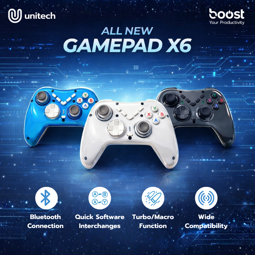 Jual Wireless Gamepad Joystick Bluetooth X6 Unitech | Gaming Controller ...